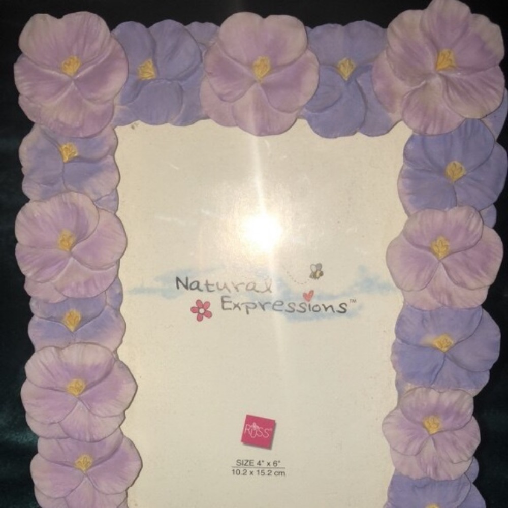 Purple 💜💙❤️ floral picture frame